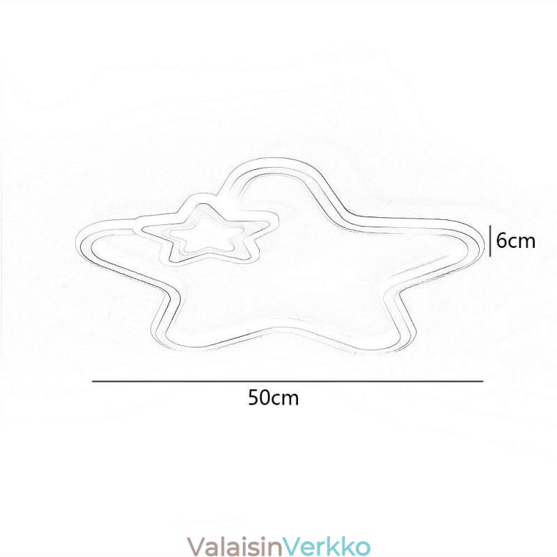 Creative Star Flush Mount Golden Star -kattovalo