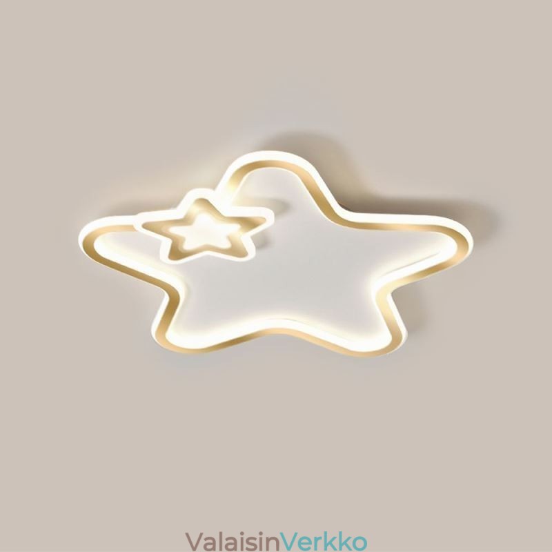 Creative Star Flush Mount Golden Star -kattovalo