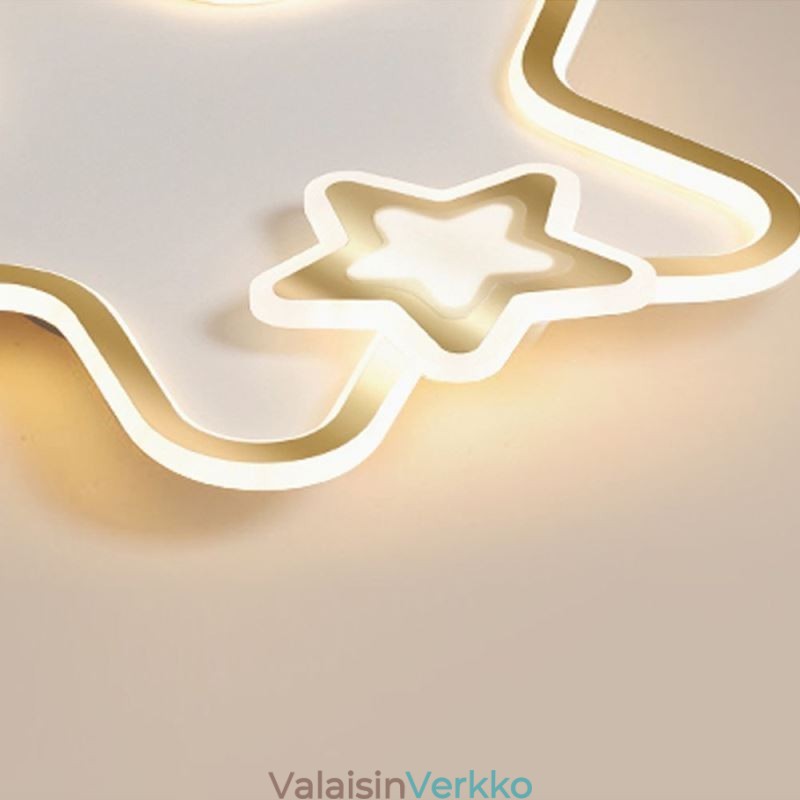 Creative Star Flush Mount Golden Star -kattovalo