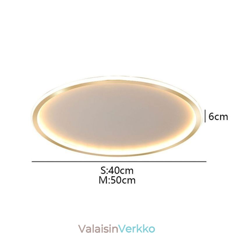Uppoasennettu minimalistinen pyöreä kattovalo