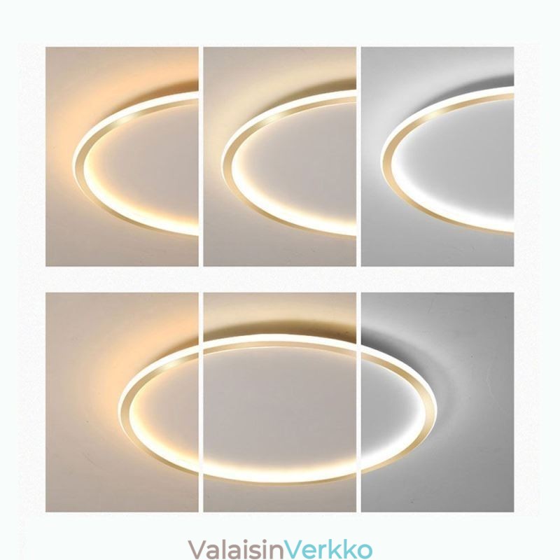 Uppoasennettu minimalistinen pyöreä kattovalo