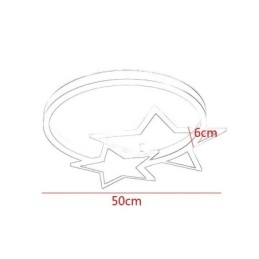 Star Flush Mount kattovalaisin Akryyli Double Stars -valaisin