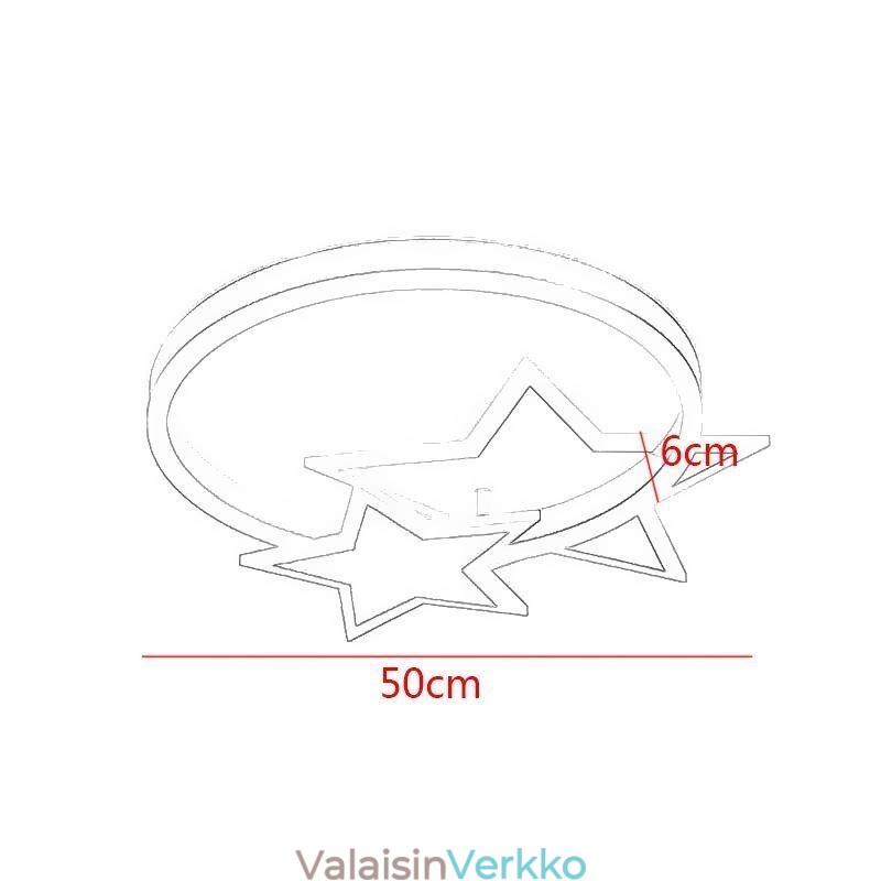 Star Flush Mount kattovalaisin Akryyli Double Stars -valaisin