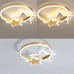 Star Flush Mount kattovalaisin Akryyli Double Stars -valaisin