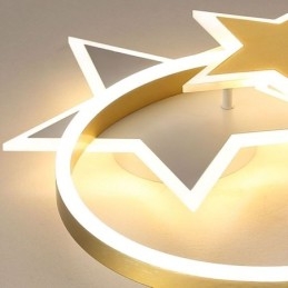 Star Flush Mount kattovalaisin Akryyli Double Stars -valaisin