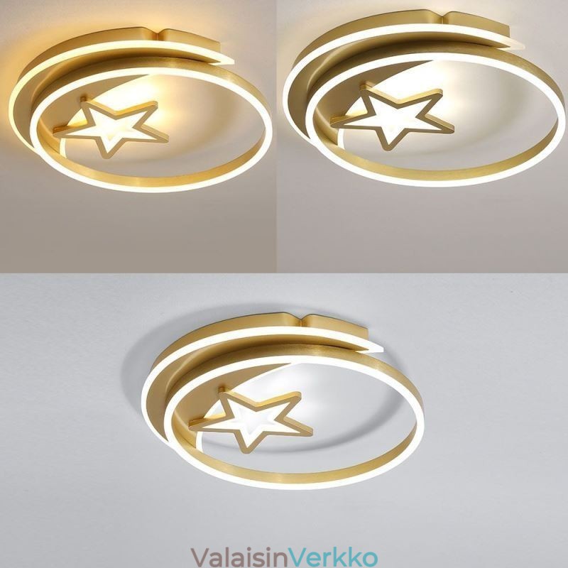 Moon Star uppoasennus kattovalaisin Kultainen akryylivalaisin