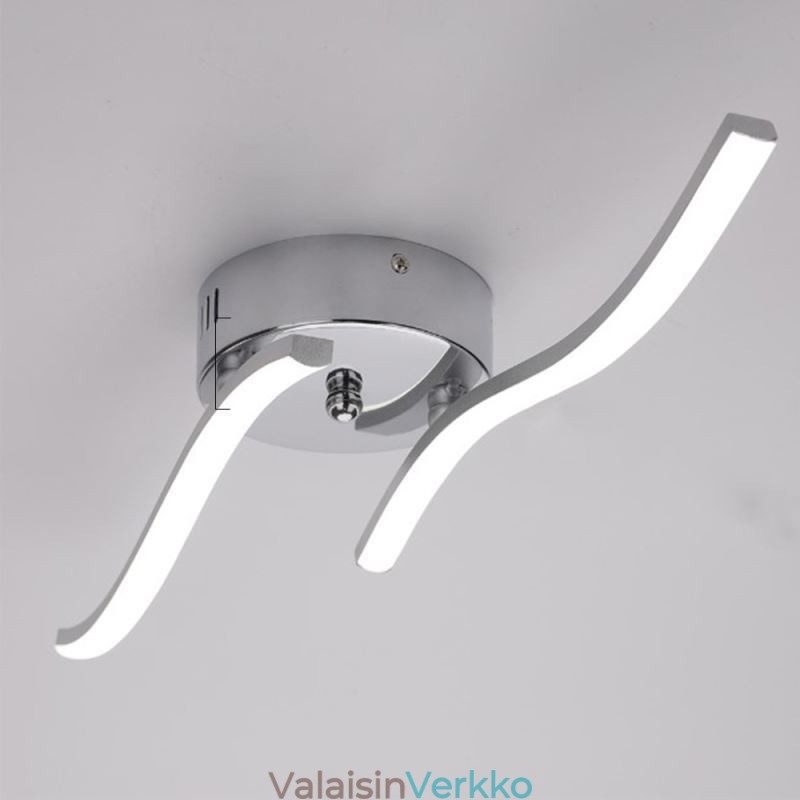 Moderni yksinkertainen uppoasennus akryyli, aaltomainen kattovalo