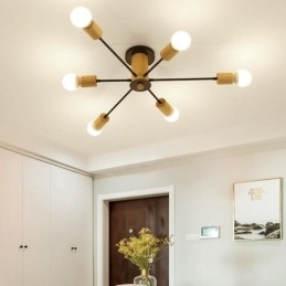 Moderni Magic Beans Flush Mount Wood Branch kattokruunu