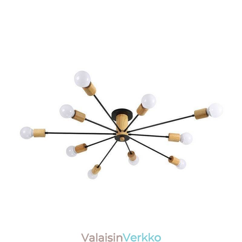 Moderni Magic Beans Flush Mount Wood Branch kattokruunu