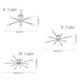 Moderni Magic Beans Flush Mount Wood Branch kattokruunu