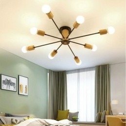 Moderni Magic Beans Flush Mount Wood Branch kattokruunu