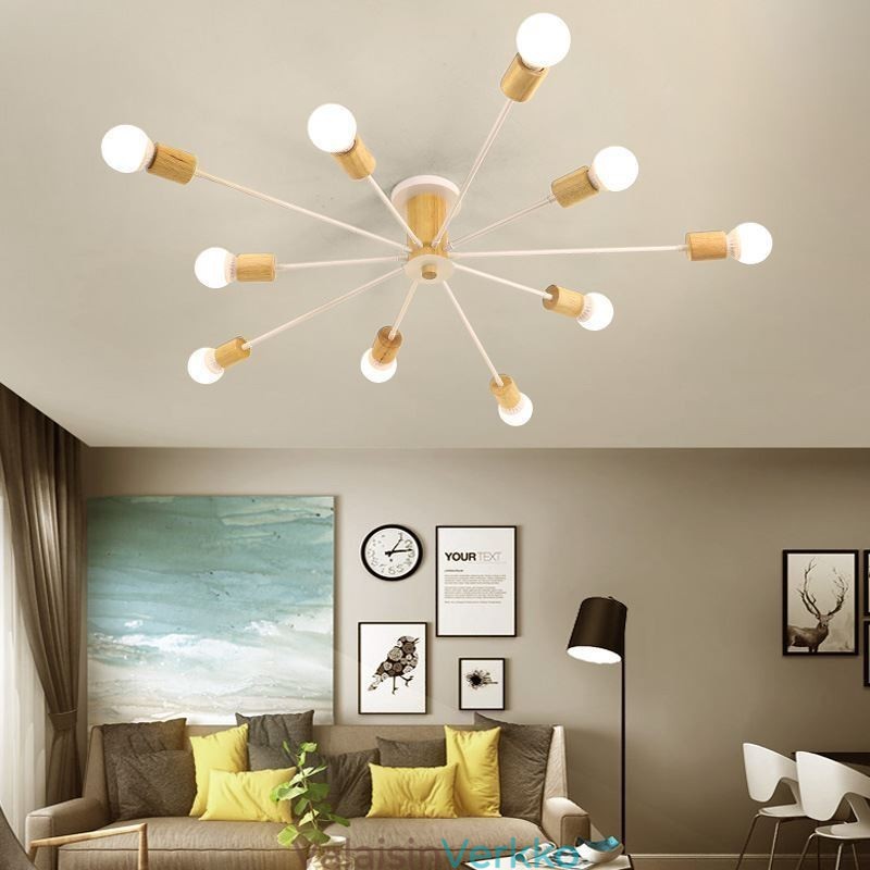 Moderni Magic Beans Flush Mount Wood Branch kattokruunu