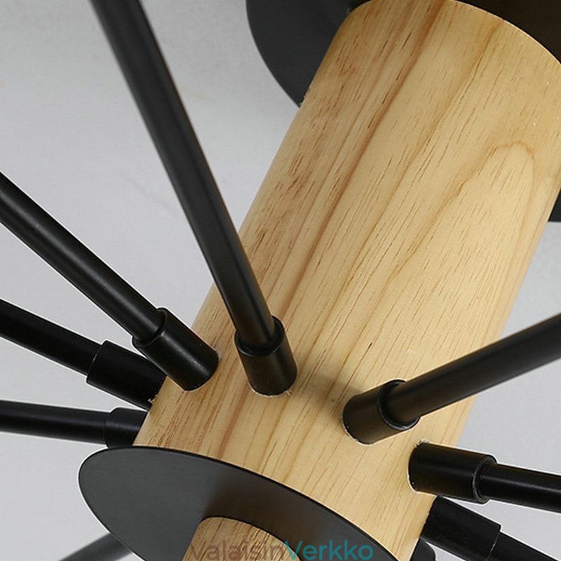 Moderni Magic Beans Flush Mount Wood Branch kattokruunu