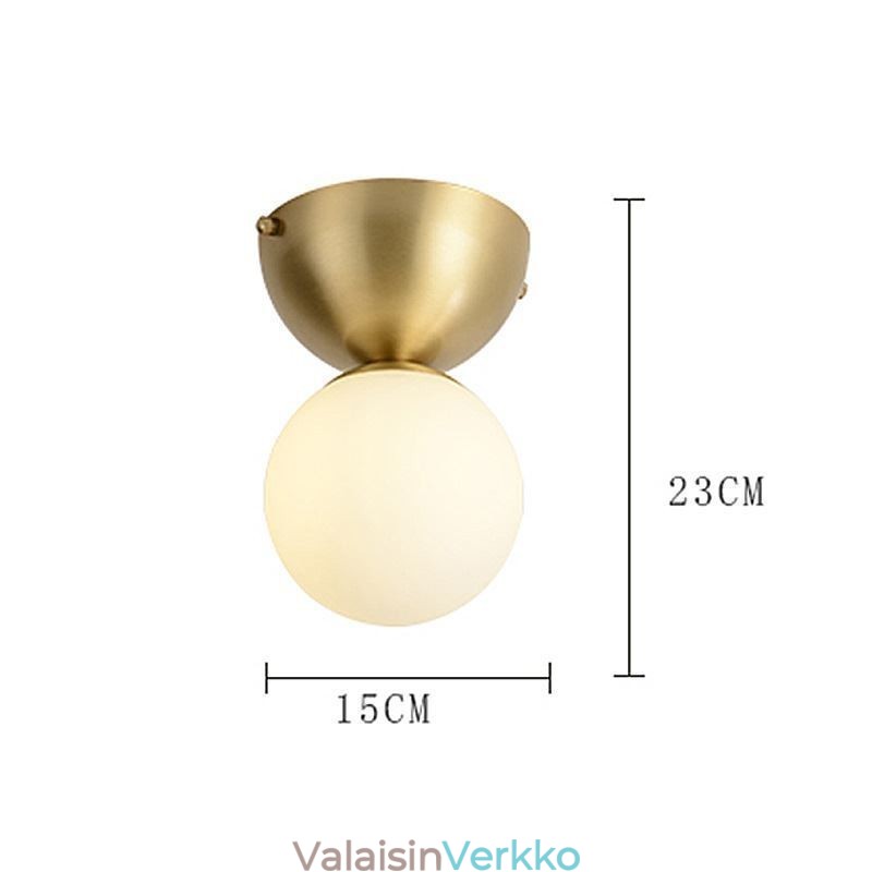 Nordic Brass Mini uppoasennus kattovalaisin eteisen valaistus