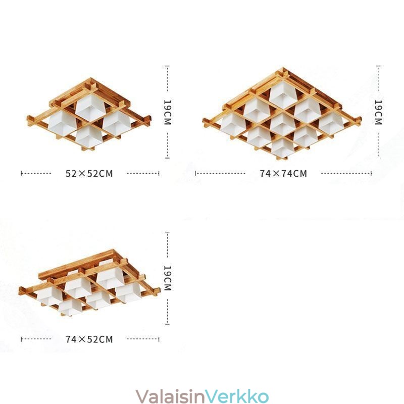 Nordic Square Grid Uppoasennus kattovalaisin Kumipuuvalaisin