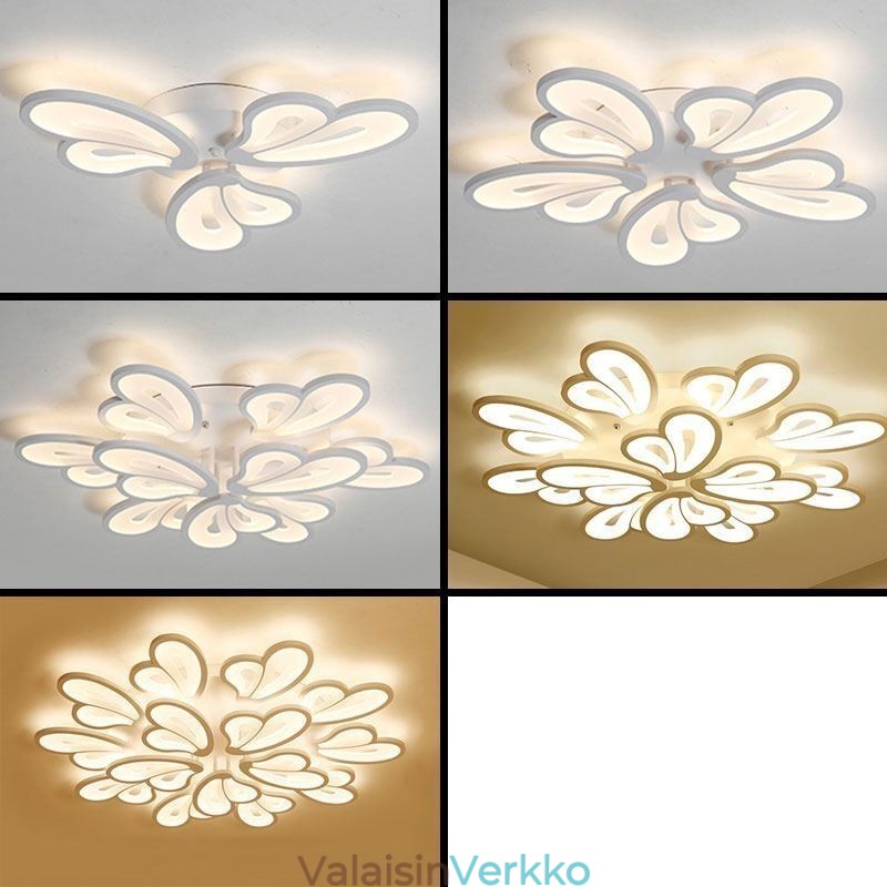 Moderni yksinkertainen uppoasennettava akryyliterälehden muotoinen kattovalaisin