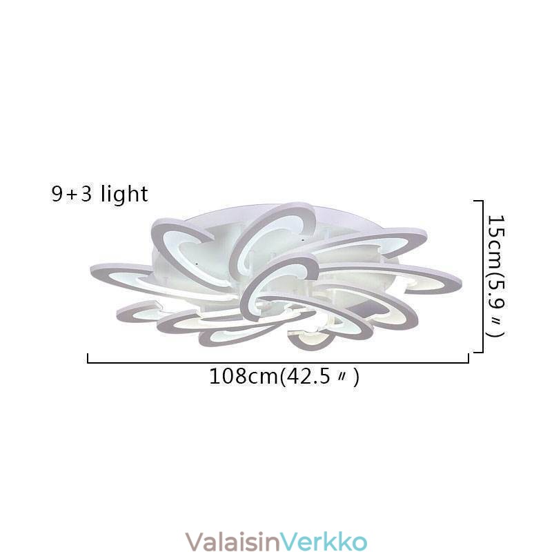 Moderni yksinkertainen uppoasennettava akryylinen tuulimyllykattovalo