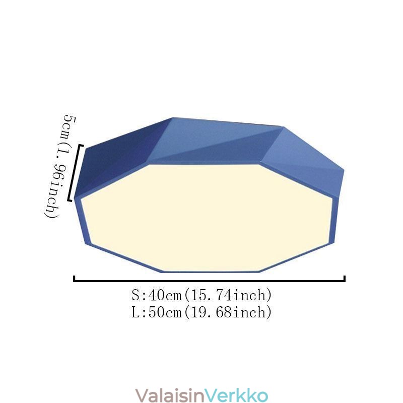 Moderni uppoasennettava erikoiskahdeksankulmainen kattovalo Ultraohut lamppuvalo
