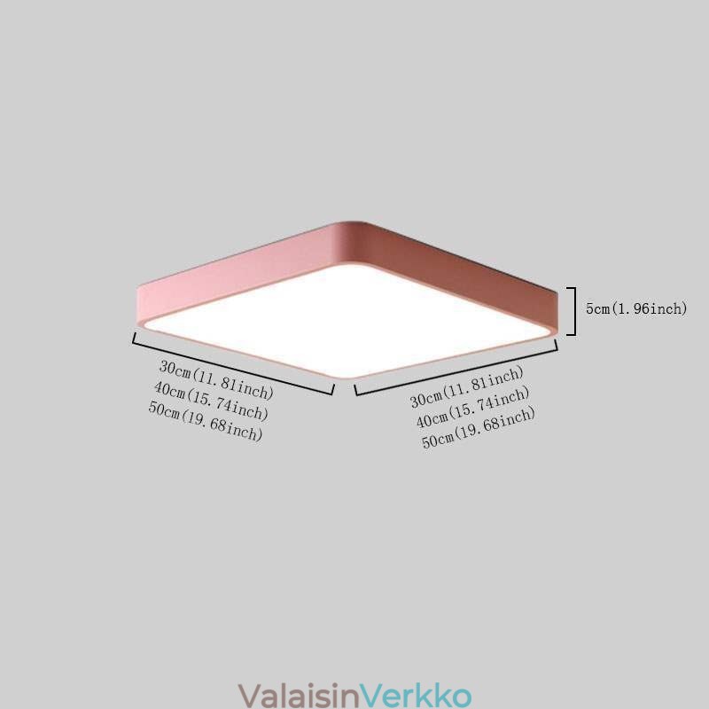 Simlpe uppoasennettava ohut neliövalo energiaa säästävä kattovalo