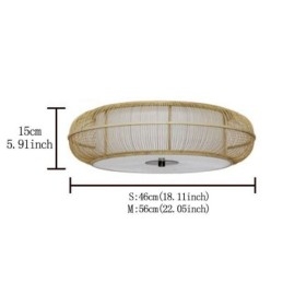 Kiinalainen erityinen Bamboo Flush Mount Luova japanilainen pyöreä kattovalo