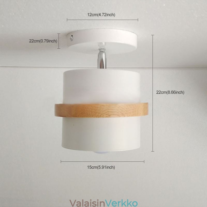Pyöreä Macaron Spotlight kromaattinen kattovalo (yksi valo)