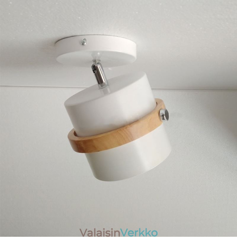 Pyöreä Macaron Spotlight kromaattinen kattovalo (yksi valo)