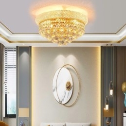 European Flush Mount Light Ylellinen kristallikattovalaisin