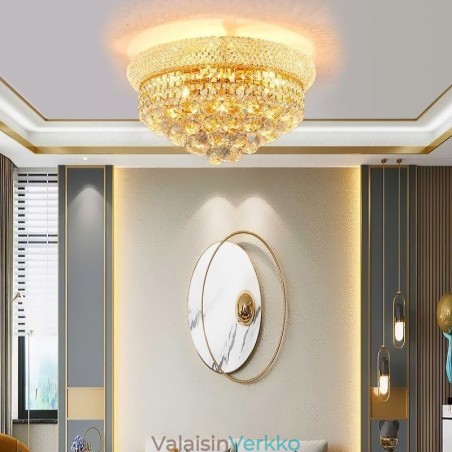 European Flush Mount Light Ylellinen kristallikattovalaisin European Flush Mount Light Ylellinen kristallikattovalaisin