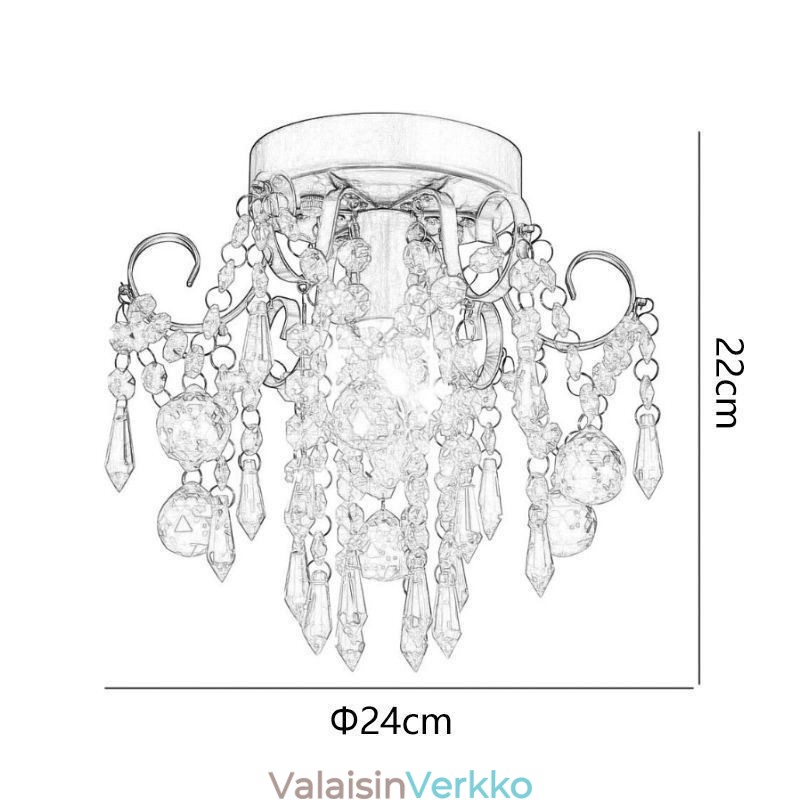 Moderni minimalistinen uppoasennettava yksikristallinen kattovalaisin
