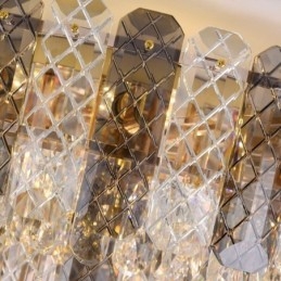 Crystal Flush Mount Double Layer Pyöreä Ylellinen koristeellinen kattovalaisin 80cm