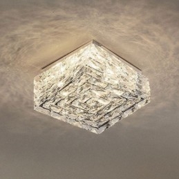 Crystal kattovalaisin uppoasennus kolme väriä himmennettävissä