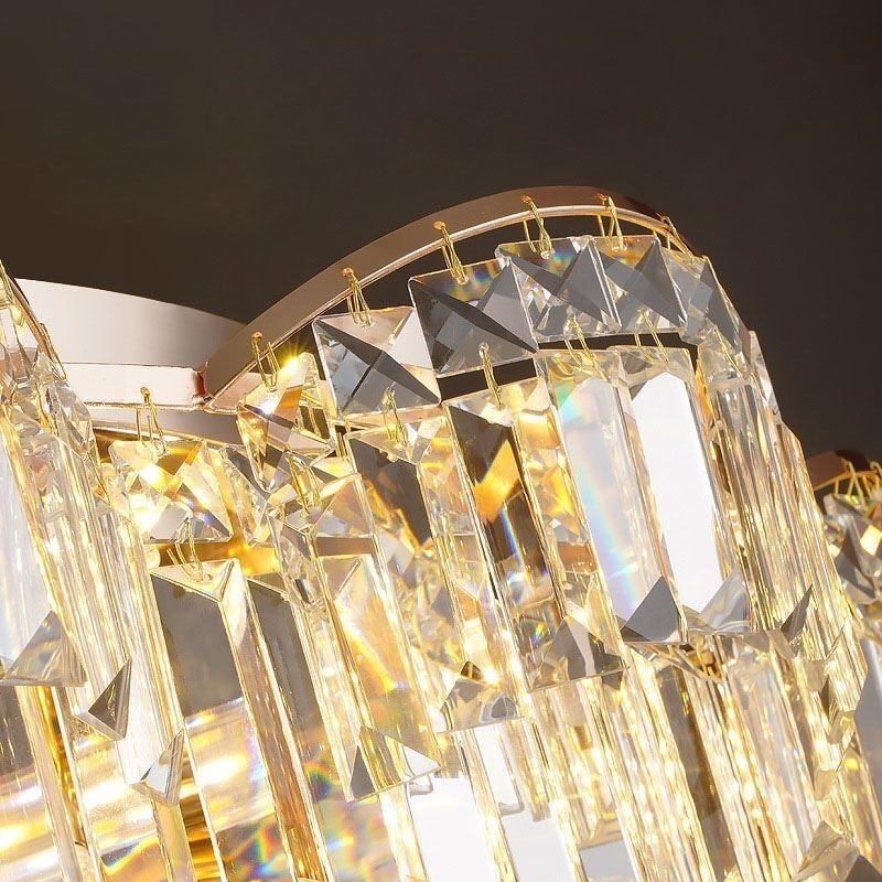 Crystal Flush Mount Ylellinen pyöreä Crystal Decoration kattovalaisin