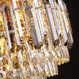Crystal Flush Mount Savunharmaa Pyöreä Crystal Decoration Kattovalo