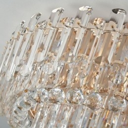 Ylellinen Crystal Flush Mount Pyöreä Crystal Decoration kattovalaisin