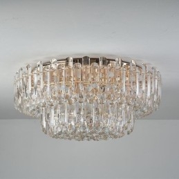 Ylellinen Crystal Flush Mount Pyöreä Crystal Decoration kattovalaisin