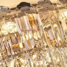 Crystal Flush Mount Pyöreät Crystal Decoration Kattovalaisimet