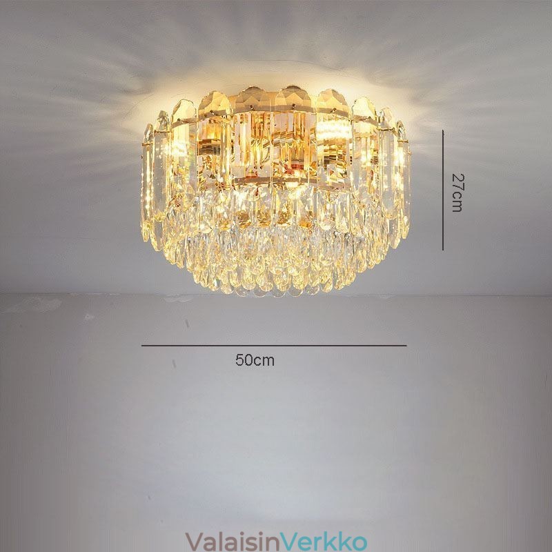 Crystal Flush Mount Pyöreät Crystal Decoration Kattovalaisimet