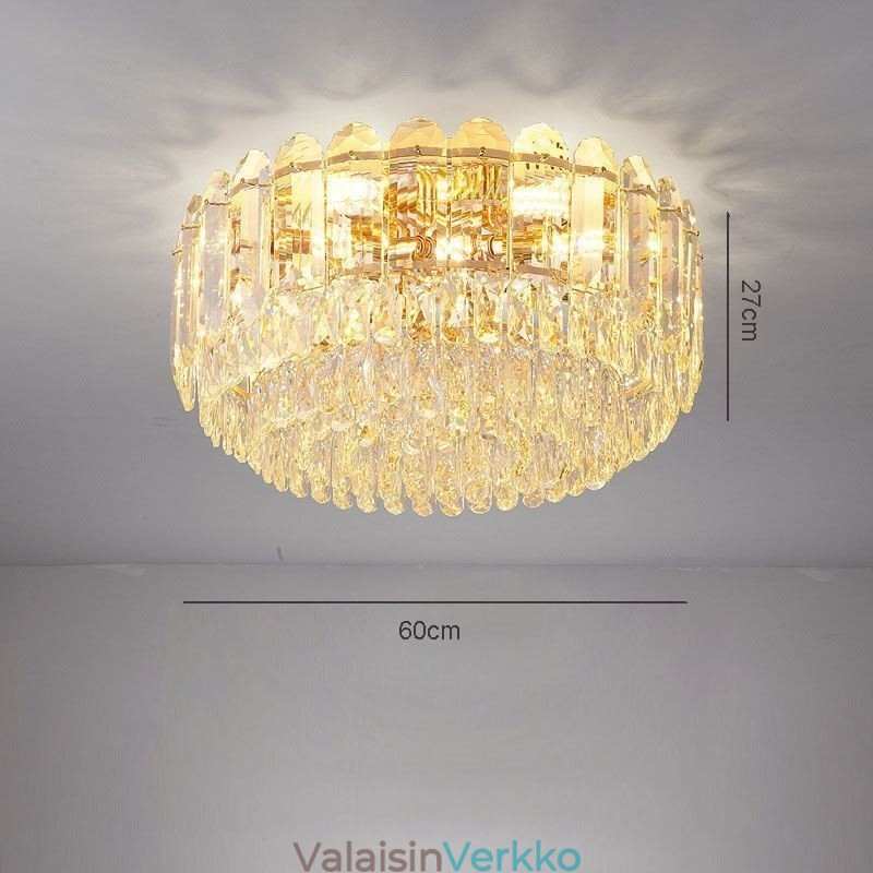 Crystal Flush Mount Pyöreät Crystal Decoration Kattovalaisimet