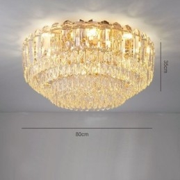 Crystal Flush Mount Pyöreät Crystal Decoration Kattovalaisimet