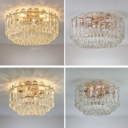 Crystal Flush Mount Pyöreät Crystal Decoration Kattovalaisimet