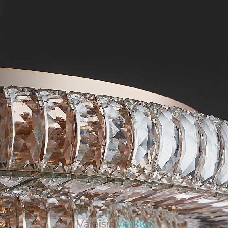 Crystal Flush Mount Pyöreä Crystal Decoration kattovalaisin