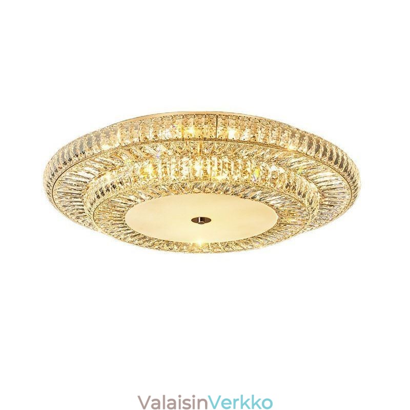 Crystal Flush Mount Pyöreä Crystal Decoration kattovalaisin