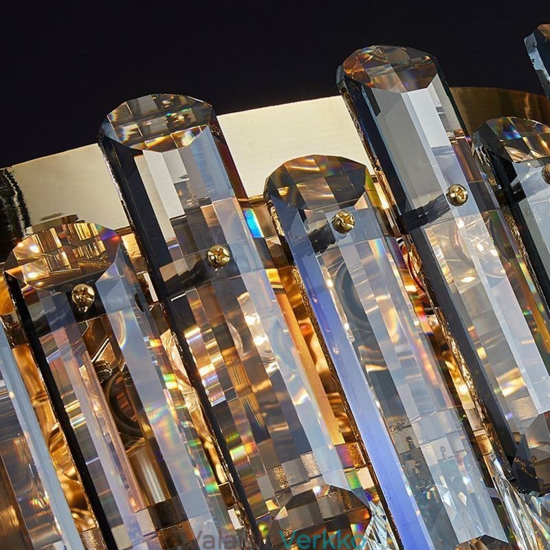 Crystal Flush Mount Yksinkertainen moderni pyöreä kattovalo ruokailuvalaisin