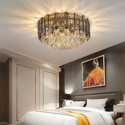 Crystal Ceiling Light Yksinkertainen moderni pyöreä upotettava koristevalo