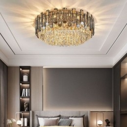 Crystal Ceiling Light Yksinkertainen moderni pyöreä upotettava koristevalo