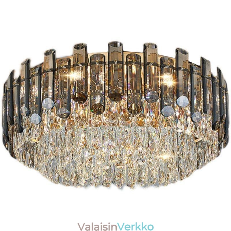 Crystal Ceiling Light Yksinkertainen moderni pyöreä upotettava koristevalo