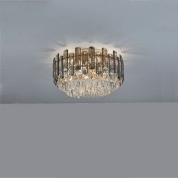 Crystal Ceiling Light Yksinkertainen moderni pyöreä upotettava koristevalo