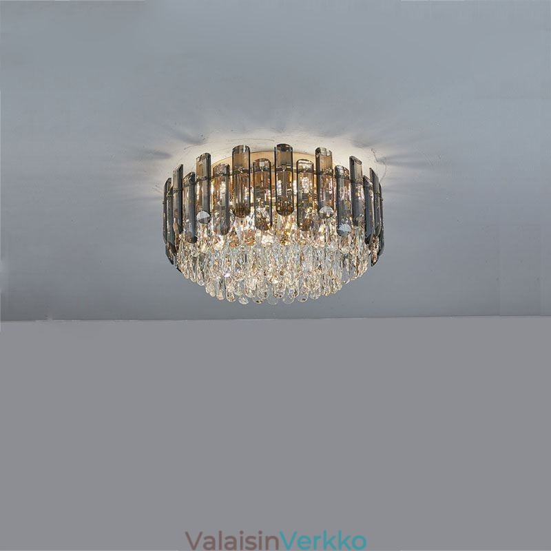 Crystal Ceiling Light Yksinkertainen moderni pyöreä upotettava koristevalo
