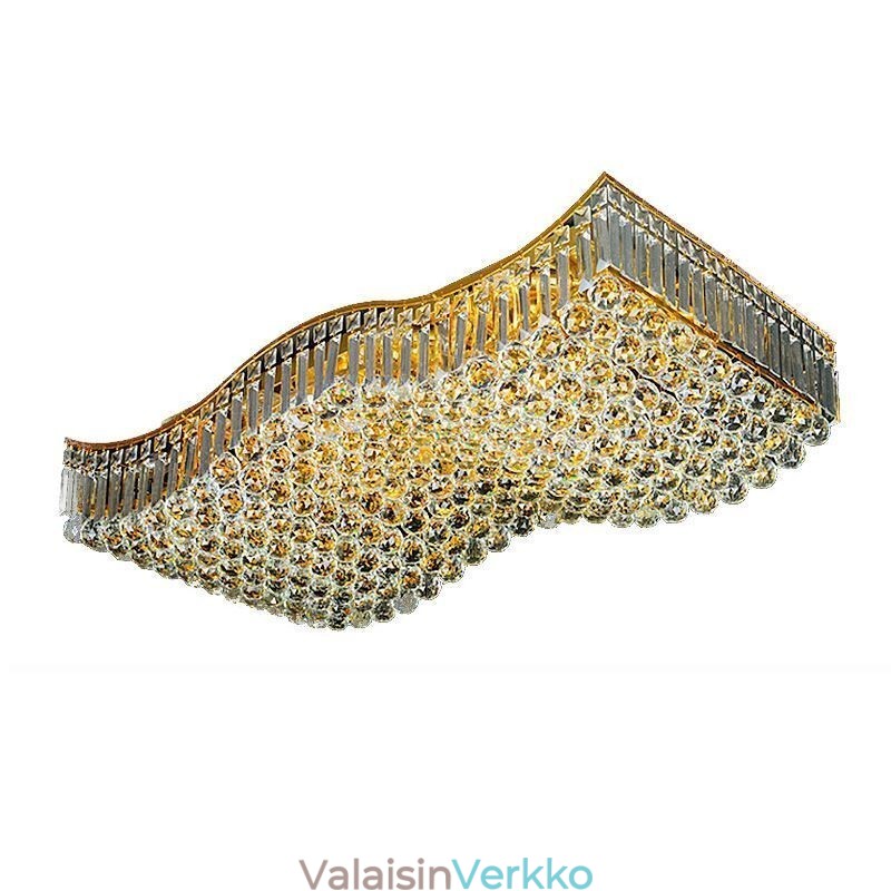 Eurooppalainen Crystal Flush Mount suorakaiteen kattokruunu