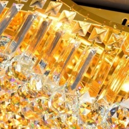Eurooppalainen Crystal Flush Mount suorakaiteen kattokruunu
